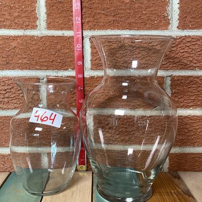 Assorted Glass Vases and Dipped Bloom Jar - Set of 3