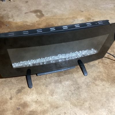 Febo Flame 36" Curved Glass Electric Fireplace