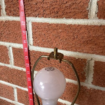 Modern Glass Globe Table Lamp with Brass Base