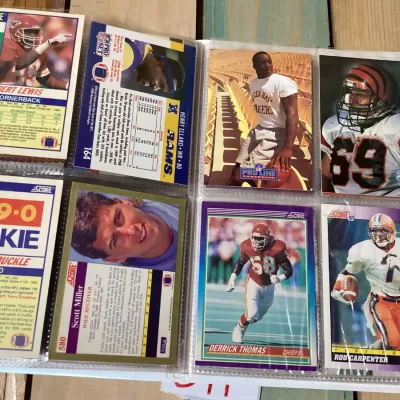 Vintage NFL Football Card Album with Assorted 1989-1991 Cards