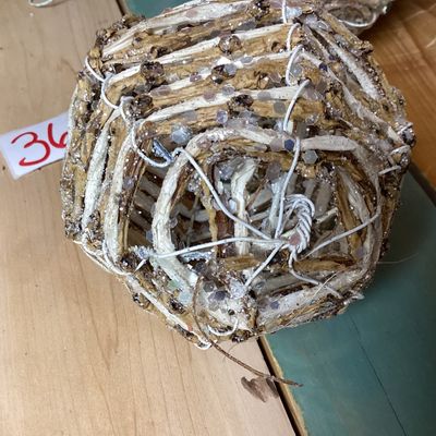 Pier 1 Glittery Twig Decorative Spheres - Set of 6