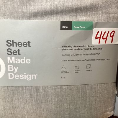 Made By Design King Sheet Set & Better Homes & Gardens Pillowcase Set