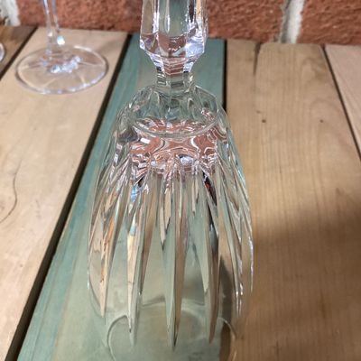 Vintage Cut Glass Champagne Flutes - Set of 5