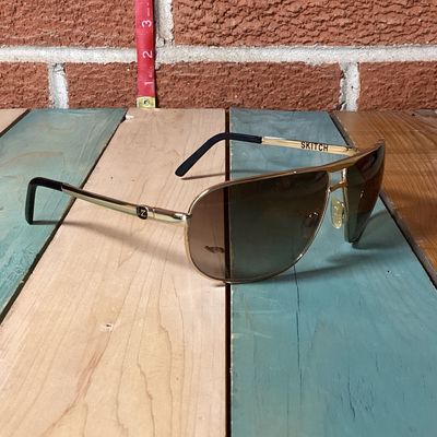 VonZipper Skitch Gold-Tone Aviator Sunglasses with Case