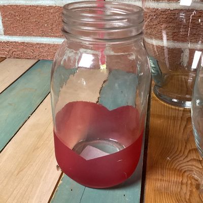 Assorted Glass Vases and Dipped Bloom Jar - Set of 3