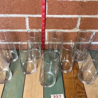 Vintage Clear Glass Tumblers - Set of 8