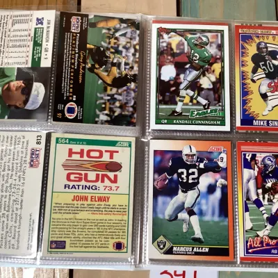 Vintage NFL Football Card Album with Assorted 1989-1991 Cards
