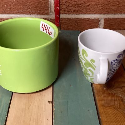 Ceramic Planter and Bed Bath & Beyond Mug Set