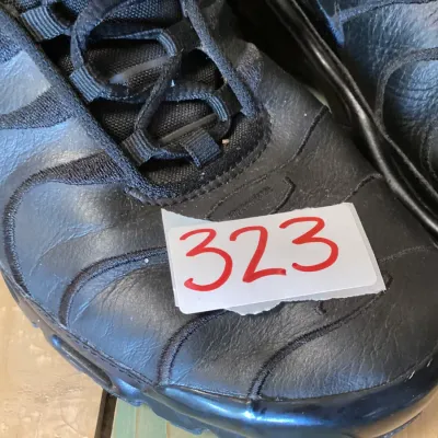 Nike Air Max Plus TN Triple Black Leather Sneakers - Men's Size 11
