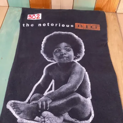 The Notorious B.I.G. Biggie Smalls Baby Photo Black Graphic T-Shirt Hip Hop Rap Tee