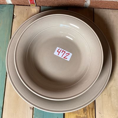 Nancy Calhoun "Light Brown" Plate and Bowl Set