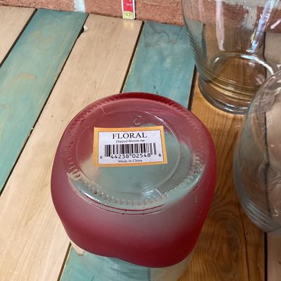 Assorted Glass Vases and Dipped Bloom Jar - Set of 3