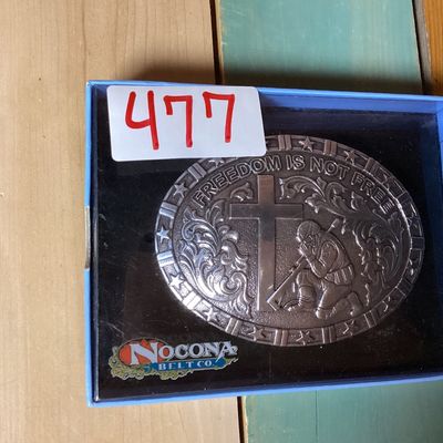 Nocona Belt Co. "Freedom Is Not Free" Soldier Belt Buckle
