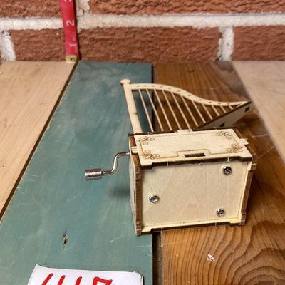Laser-Cut Wooden Harp Music Box