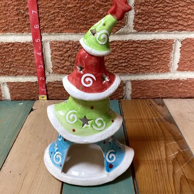 Whimsical Ceramic Christmas Tree Candle Holder by AGC