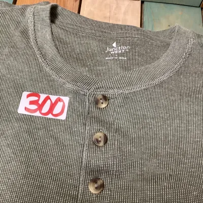 Junction West Men’s Long Sleeve Thermal Waffle Knit 3-Button Henley Shirt Made in USA