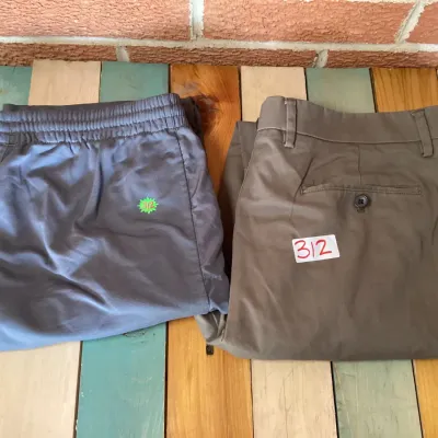 Adidas Athletic Pants & Old Navy Ultimate Slim Chinos - Size L & 36x32