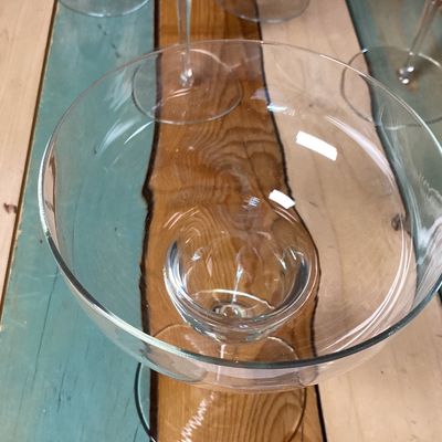 Set of 5 Clear Glass Margarita Stemware