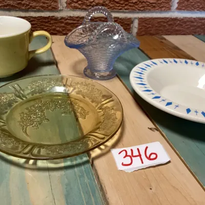Vintage Glassware and Ceramic Assortment - 4 Pieces