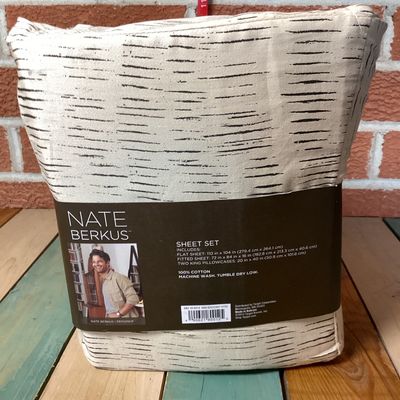 Nate Berkus California King 100% Cotton Sheet Set