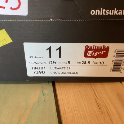 Onitsuka Tiger Ultimate 81 Charcoal/Black Sneakers - Size US Men's 11