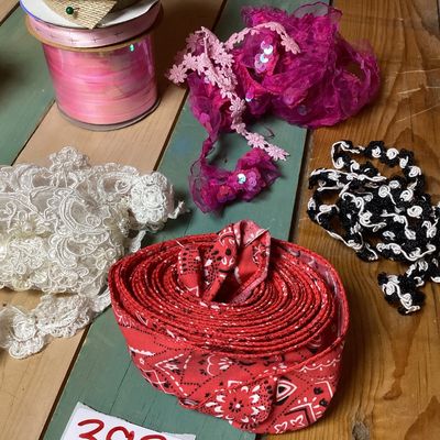 Assorted Craft Ribbon, Lace, and Trim Lot