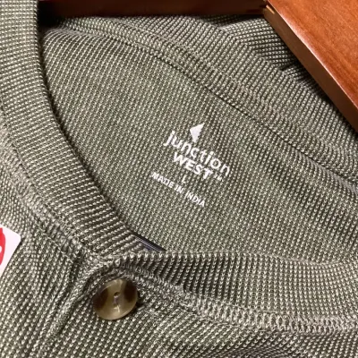 Junction West Men’s Long Sleeve Thermal Waffle Knit 3-Button Henley Shirt Made in USA