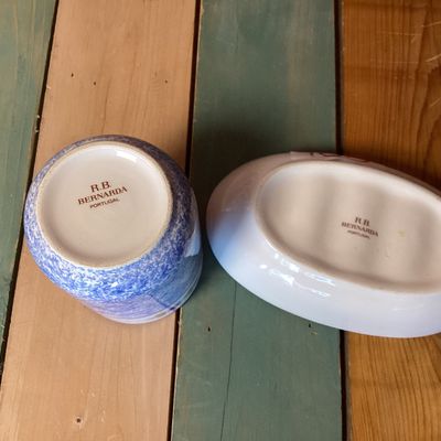 R.B. Bernarda Portugal Ceramic Tumbler and Soap Dish Set