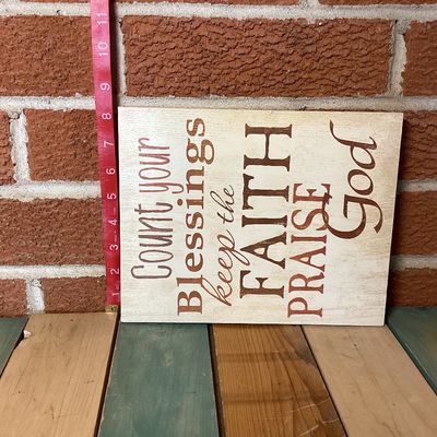 Ganz "Count Your Blessings" Religious Wooden Wall Plaque