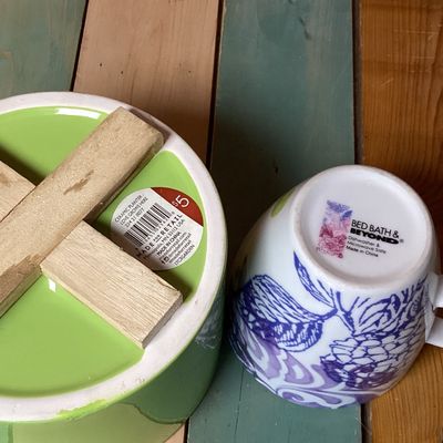 Ceramic Planter and Bed Bath & Beyond Mug Set