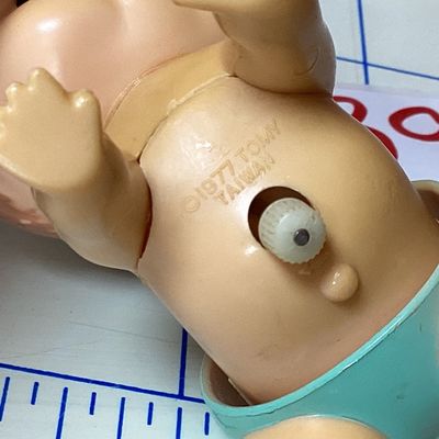 Vintage 1977 Tomy Wind-Up Crawling Baby Toy