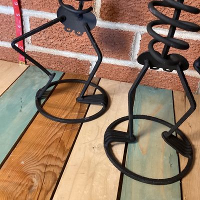 PartyLite Metal Dancing Skeleton Tealight Candle Holders - Pair