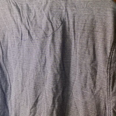 2 Junction West Men’s XL Short Sleeve Striped Polo Shirts Blue & Black/Gray Chest Pockets