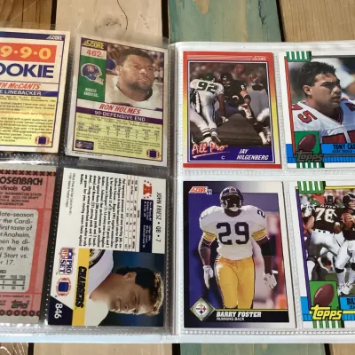 Vintage NFL Football Card Album with Assorted 1989-1991 Cards