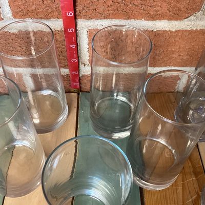 Vintage Clear Glass Tumblers - Set of 8