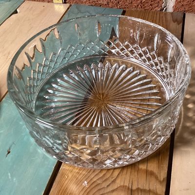 Vintage Cut Glass Covered Candy Dish