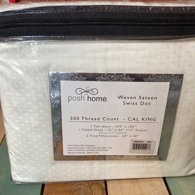 Posh Home Cal King Sheet Set & Better Homes and Gardens Standard Shams