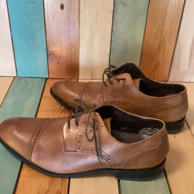 Stacy Adams Men's Leather Cap Toe Oxford Dress Shoes Size 11 M
