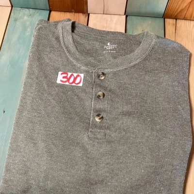 Junction West Men’s Long Sleeve Thermal Waffle Knit 3-Button Henley Shirt Made in USA