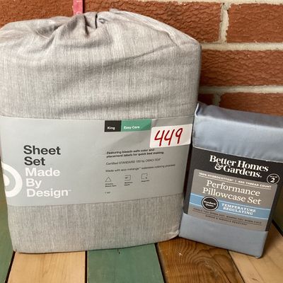 Made By Design King Sheet Set & Better Homes & Gardens Pillowcase Set