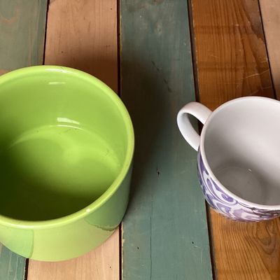 Ceramic Planter and Bed Bath & Beyond Mug Set