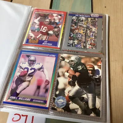 Vintage NFL Football Card Album with Assorted 1989-1991 Cards