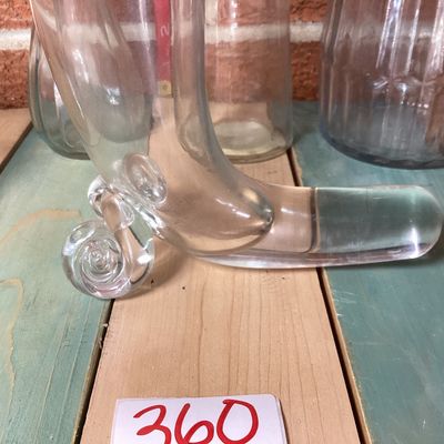 Assorted Clear Glass Vases and Novelty Boot Glass - 5 Pieces