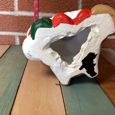 Vintage Hand-Painted Ceramic Santa and Mrs. Claus Figures