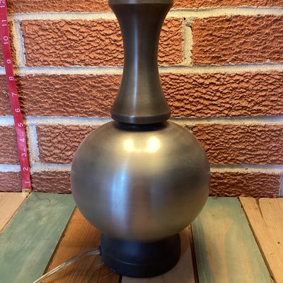 Modern Brushed Metal Table Lamp with Shade