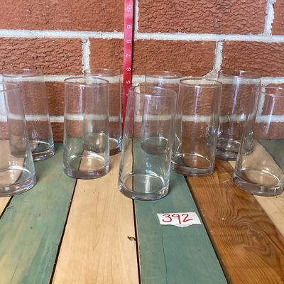 Vintage Clear Glass Tumblers - Set of 8
