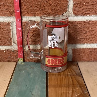 Vintage San Francisco 49ers NFL Glass Beer Mug