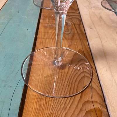 Set of 5 Clear Glass Margarita Stemware