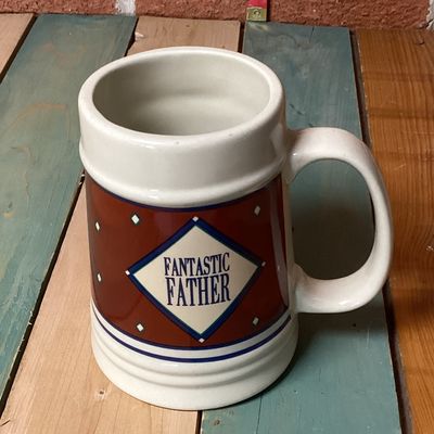 Vintage Ceramic "Fantastic Father" Beer Stein Mug