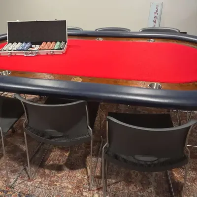 Poker Table W/ Chairs & Chip Set
